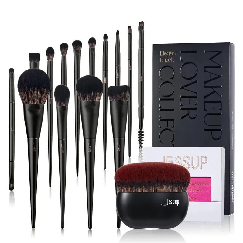 Jessup Σετ Πινέλων Μακιγιάζ 10-14pcs Πινέλο Μακιγιάζ Contour Foundation Πούδρα Σκιάς Ματιών Highlight Blending Concealer Liner T336 — image 9