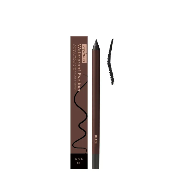 Αδιάβροχο eyeliner Καφέ απαλό ματ λάινερ ματιών μακράς διαρκείας χωρίς μουτζούρες με μολύβι φρυδιών πανκ μακιγιάζ ματιών