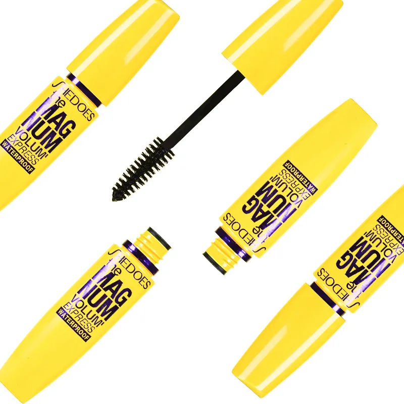 Yellow Mascara Waterproof Lengthening Curling Volumizing Natural Long-Lasting Smudge-Proof Eye Makeup Cosmetics