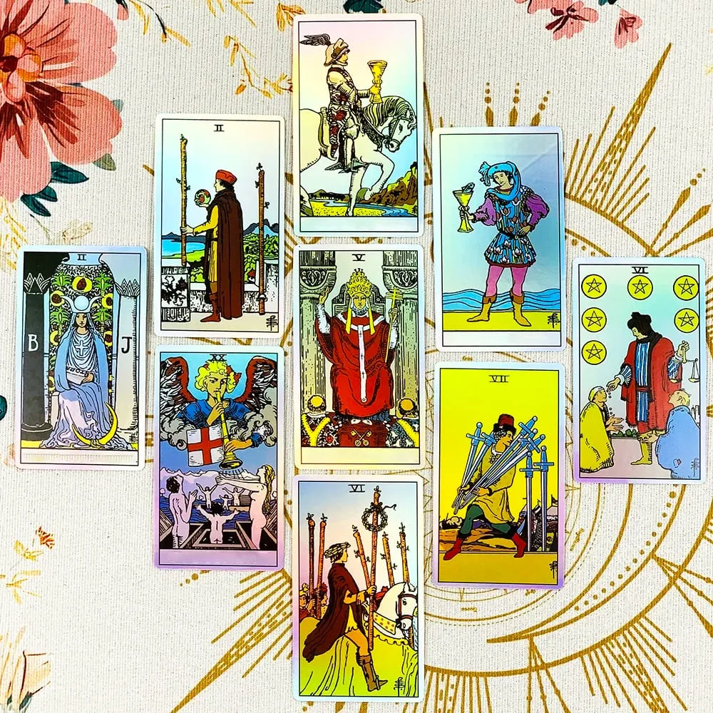 Shining Vitetta Cards Tarot Deck 78 Tarot Cards for Beginners Νέος σχεδιασμός Περίπου 10,3*6cm Επιτραπέζιο παιχνίδι μαντείας — image 5