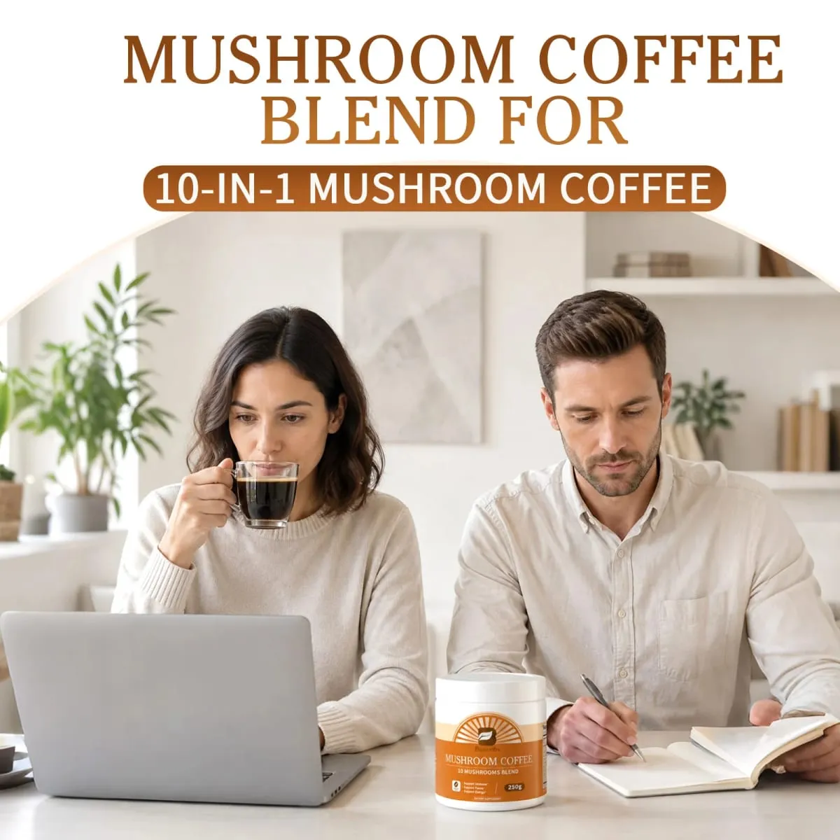 A Beworths Reishi gombakávé javítja az agy memóriáját és a kognitív tisztaságot, az immunrendszert és az emésztést Egészségügyi energia-kiegészítő — image 5