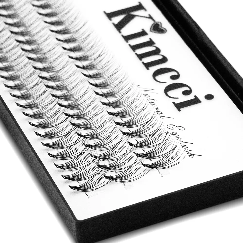 Kimcci 60 קשרים/מארז איפור הארכת ריסים מלאכותיים טבעיים 10P מינק ריסים מלאכותיים לעיניים מלאכותיות מקצועיות השתלת ריסים מזויפים