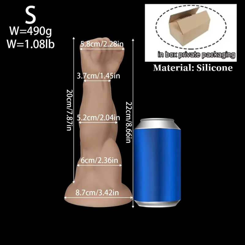 Consolador Anal con tapón de mano para adultos, dilatador de trasero Vaginal, estimulador profundo, expansor de ano, consolador grande masturbador, Juguetes sexuales anales para adultos — image 8