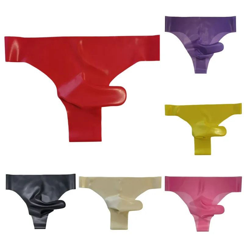 Sexy Nightwear Mens Latex Underwear Comfortable Latex Safety Panties Applicable Gender Male Fashionable Lingerie — image 7