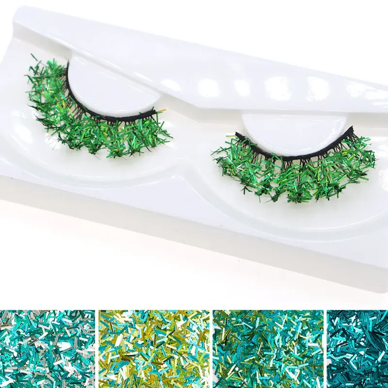 Λευκές βλεφαρίδες Cosplay Μακιγιάζ Natural Long Cross Strip Fase Eye Lashes