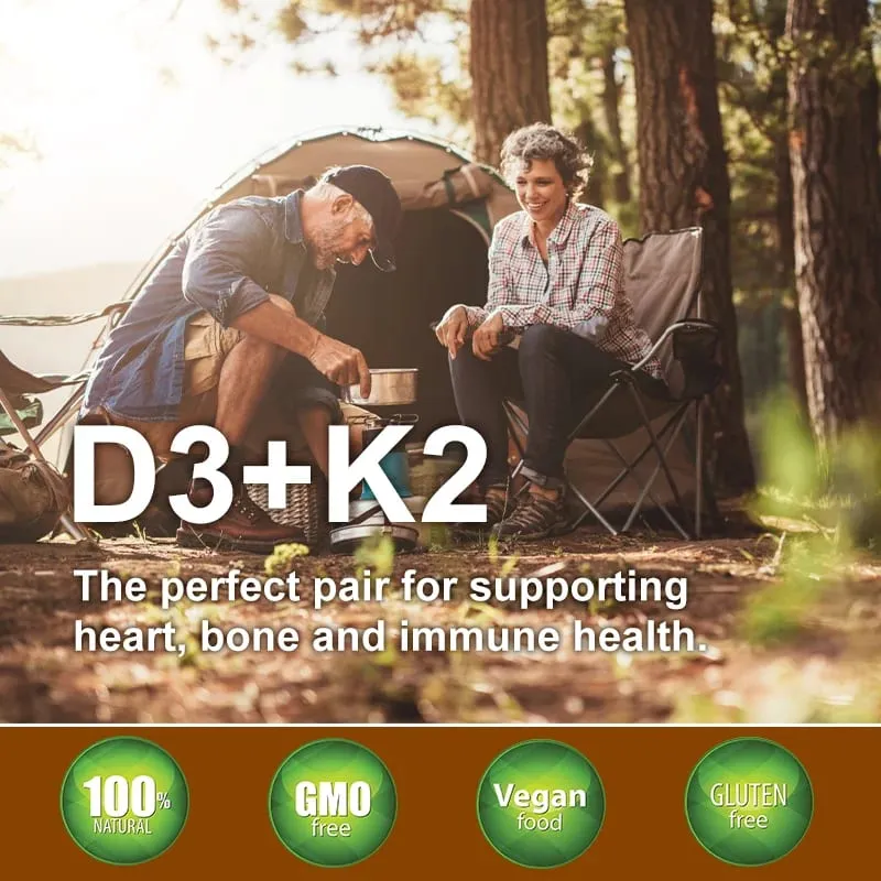 Alxfresh Vitamin D3+K2 Capsules for Immune Joints Muscles and Bones Support with Variety of Vitamins and Minerals Supplement