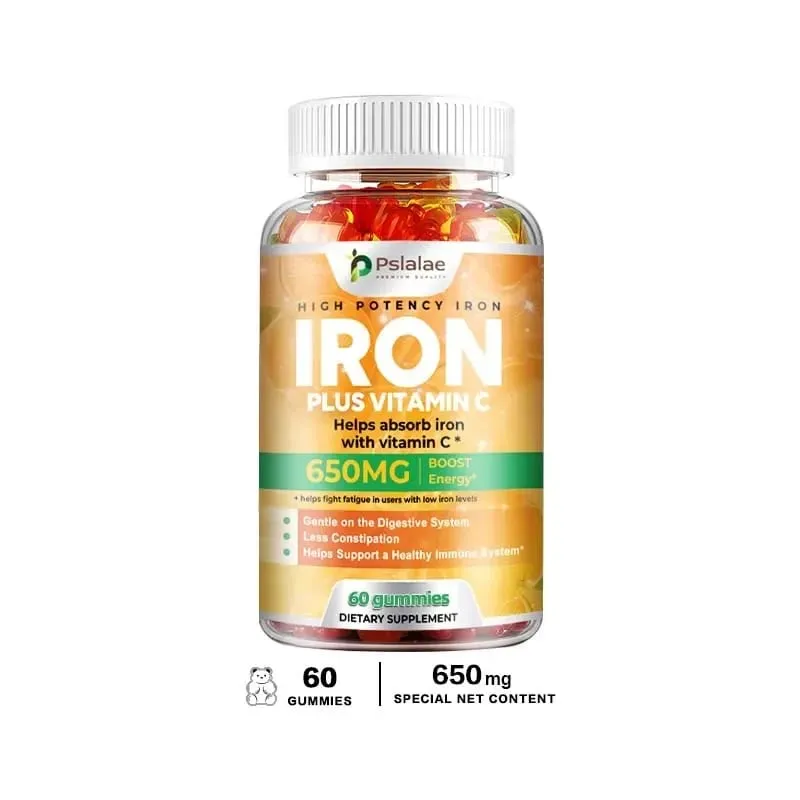 Iron Gummies 650 Mg - Προωθεί την παραγωγή ερυθρών αιμοσφαιρίων Ανακουφίζει από την κούραση Απορροφά απαλά το σίδηρο και βελτιώνει την ενέργεια — image 10