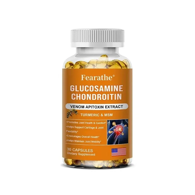 Glucosamine Chondroitin MSM and Turmeric Supplement - Support for Cartilage & Joint Health & Flexibility Non-GMO Capsules