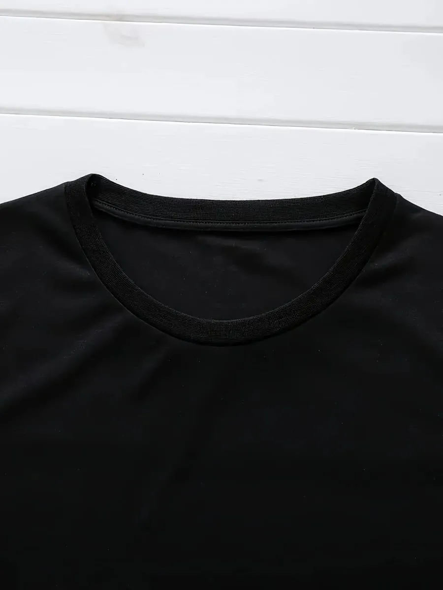 Női nyári laza nap hold bolygó mintás nyomott kerek nyakú rövid ujjú zsebes kényelmes alkalmi plus size ruha