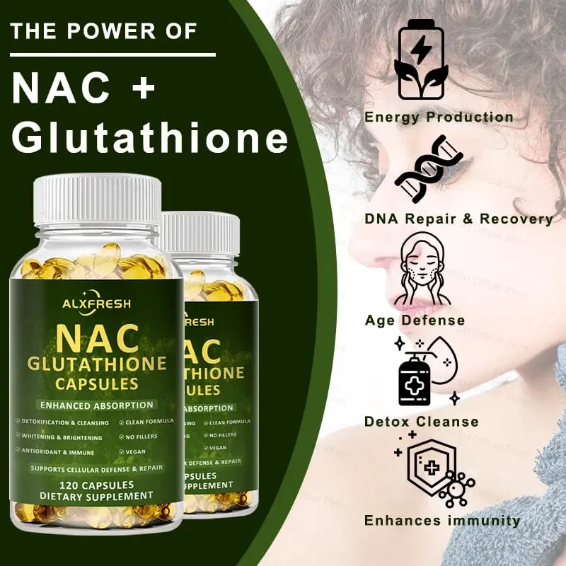 Prémium NAC + Glutation Complex Detox és Antioxidáns Boost C-vitaminnal | Májtámogató immunrendszer egészségügyi kiegészítő — image 2