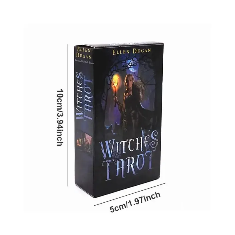Witches Tarot Deck Oracles Cards Mysterious Divination Αγγλικά Κάρτες Ταρώ για γυναίκες Κορίτσια Κάρτες Παιχνίδι Επιτραπέζιο Παιχνίδι PDF Οδηγός