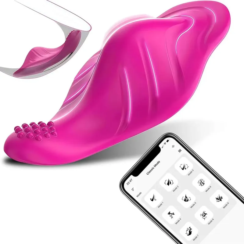 אפליקציה אלחוטית ויברטור לנשים ללבוש G Spot Clitoris Stimulator Bluetooth בקרת נרתיק לעיסוי אוננות צעצועי מין לנשים