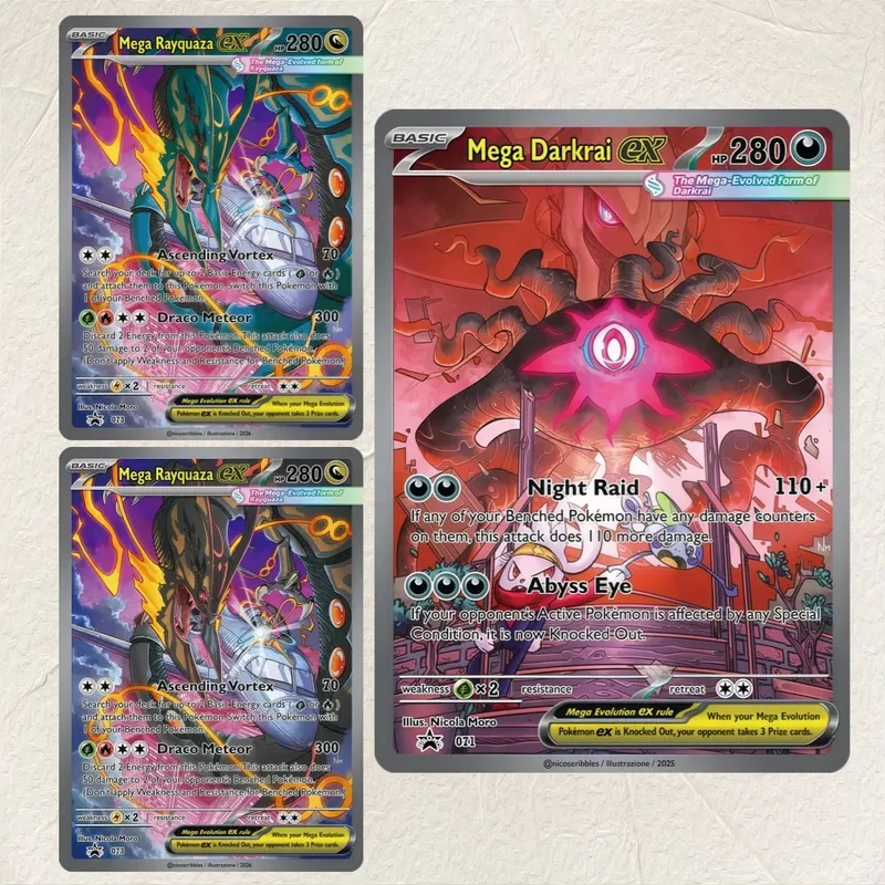 Κάρτες DIY Espeon Umbreon ex 2Pcs Foil Texture Cards Αγγλική έκδοση Συλλεκτικές Κάρτες συλλογής Anime Premium Grade TCG — image 4