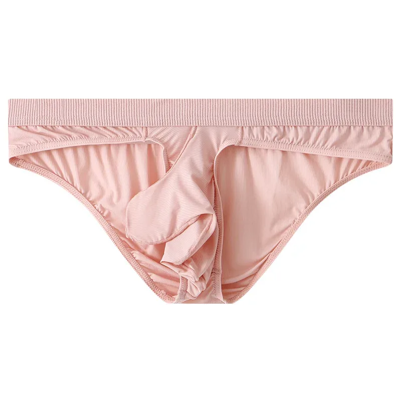 Calzoncillos de seda de hielo para hombre, ropa interior ultrafina, transparente, sin costuras, de secado rápido, transpirables, para verano