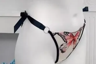 Reggente Pizzo Francese Farfalla Rete Trasparente Spalline Elastiche Senza Spugna Σετ Intimo S-XL Nuovo Morbido — image 14
