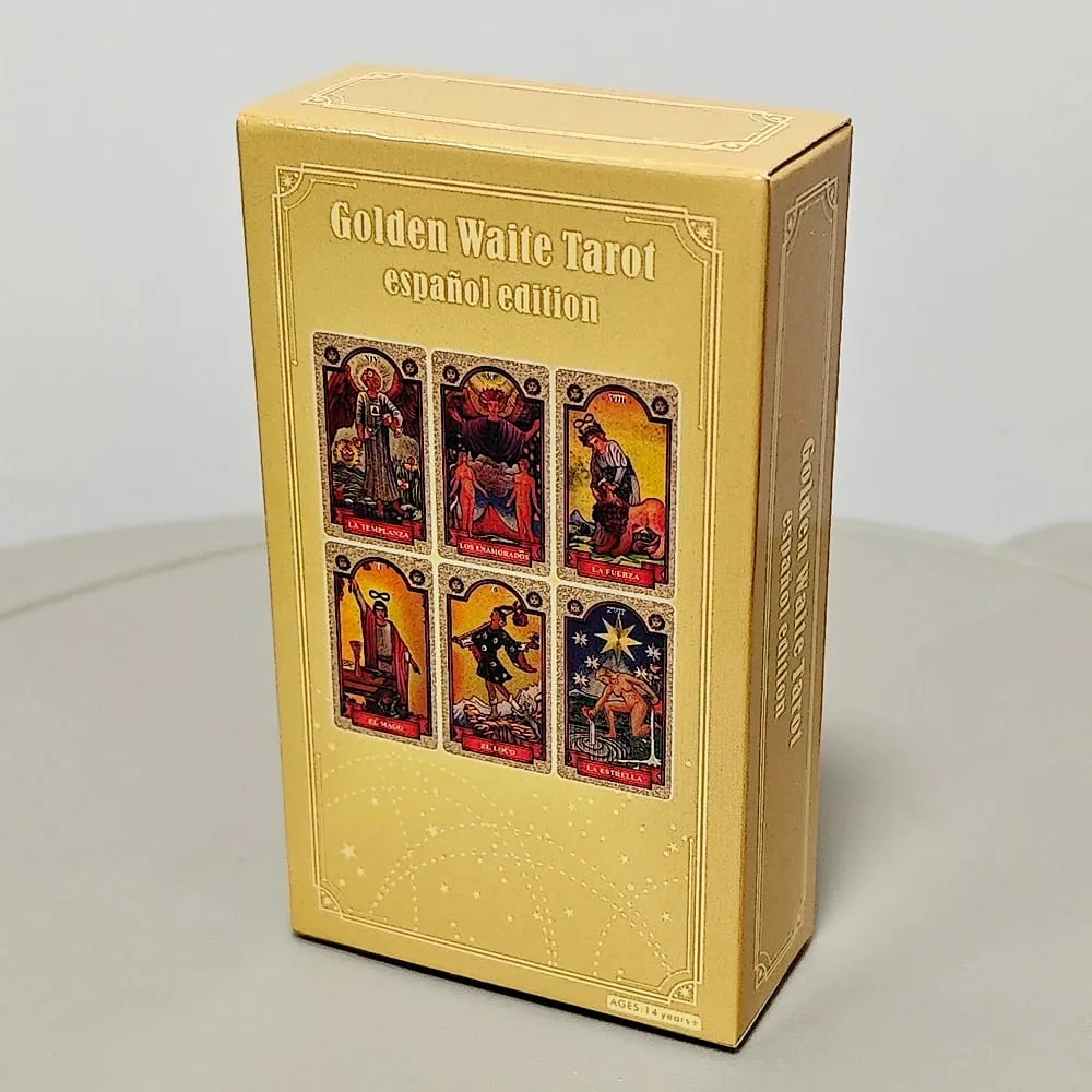 10.3*6cm Golden Waite Tarot Spanish Language Español 78 Pcs Tarot Cards Pocket Edition — image 6
