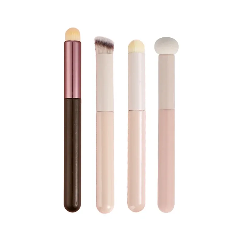 1/4Pcs Soft Mushroom Sponge Head Makeup Brushes Lipstick Lip Makeup Brush Portable Cosmetic Tools Foundation Concealer Brush