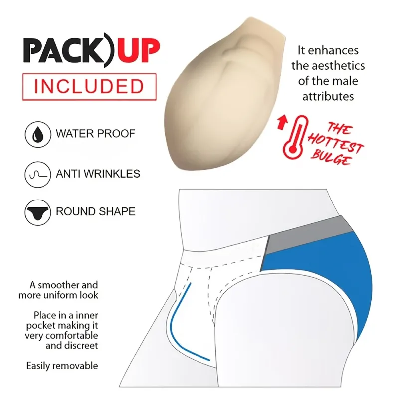 1/3pc Men'S Enhancement Underwear Pad Light-Proof Sponge Material 3D Convex Point Design Suitable Swim Trunks Other Occasions — image 10