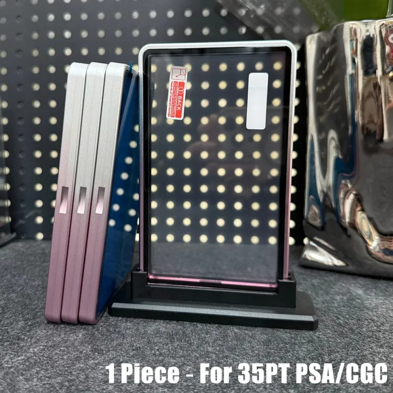 Multicolor Gradient Color Trading Card Protect Holder Metal Case for 35PT PSA CGC Graded Card