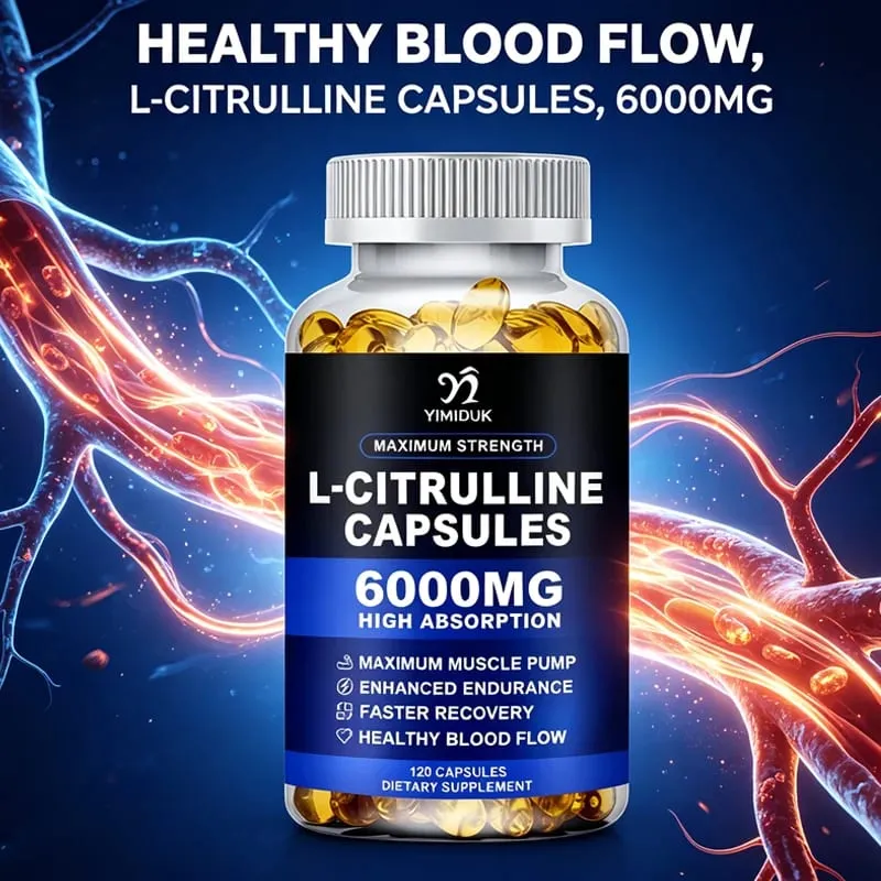 Κάψουλες L-Citrulline Μέγιστης Αντοχής Υποστηρίζουν τα Αιμοφόρα αγγεία Αντοχή Μυϊκό Πόνο για Bodybuilding & Προπόνηση Ενδυνάμωσης — image 7