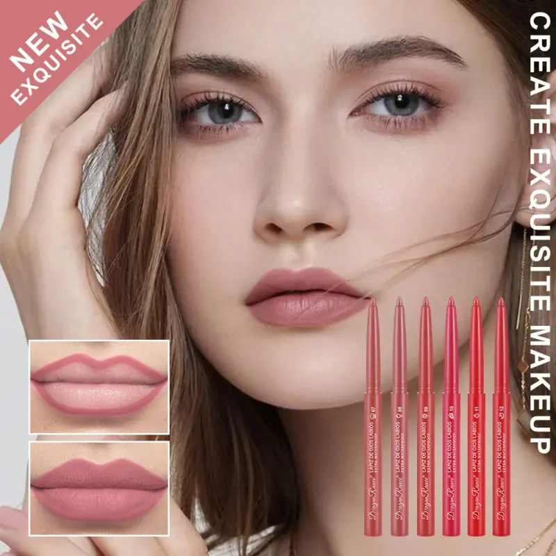 Lip Liner Αδιάβροχο μακράς διαρκείας Hook Line Lip Pencil Matte Beginner Automatic Lip Liner Bean Ενυδατικό Αντικολλητικό Cup Lips — image 4