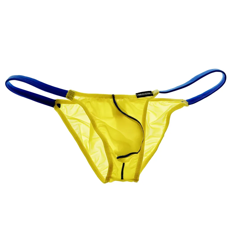Men Ice Silk Low Rise Briefs U Pouch Color Block Breathable Soft Comfort Male Daily Underwear — image 4
