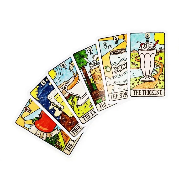 New 78 Illustrated Food&Drink Cards Tarot Collection Food Fortunes Mystical Deck Board Games Imaginative Divination — image 3