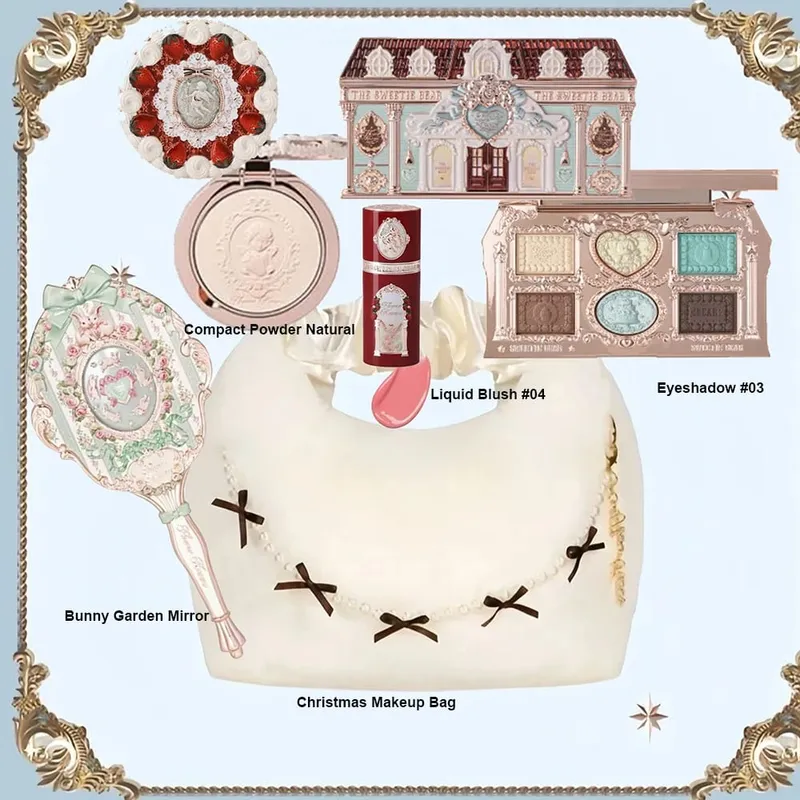 Flower Knows Σετ Μακιγιάζ Κουτί Full Swan Bear Garden Collection Ανάγλυφο Blush Shine Kit Lipstick Foundation All in Maquiagem Kit