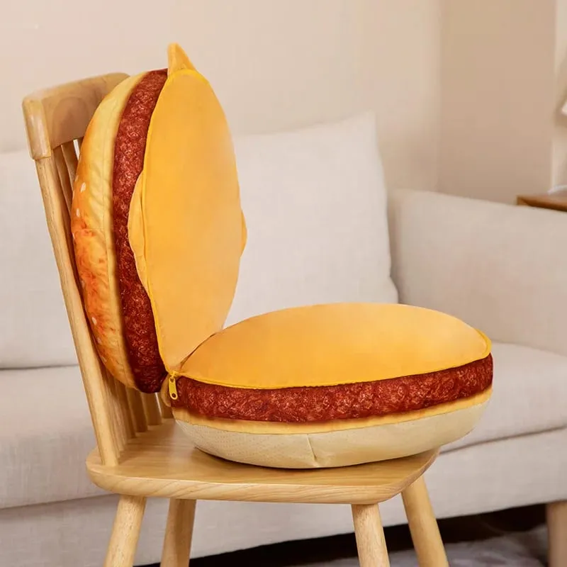 Νέο Creative Burger Λούτρινο Παιχνίδι Μαλακό Μαξιλάρι Μαξιλάρι Μαξιλάρι Χάμπουργκερ Καρέκλα Μαξιλάρι για αγόρια κορίτσια Παιδιά Δώρο γενεθλίων