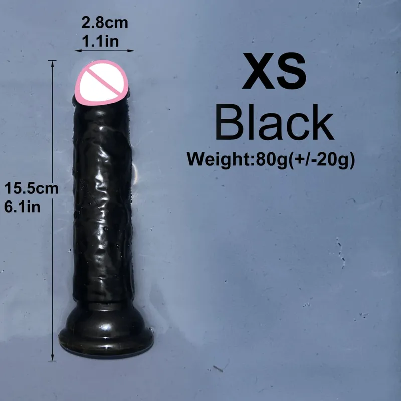 Barato 5 colores pequeño consolador transparente ventosa gelatina pene mujeres erótico sexo Anal juguetes clítoris suave masturbadores vaginales pene — image 27