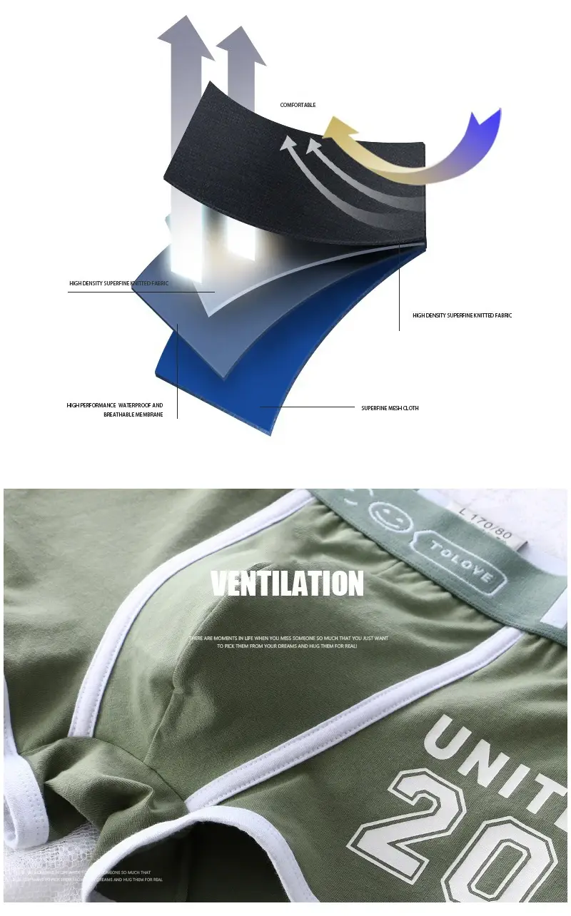 Boxer de sport en coton pour hommes, sous-vêtements surdimensionnés, couleur unie, mode jeunesse, culotte de sport confortable et respirante, 1/3 pièces