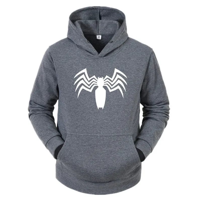 2026 Autumn and Winter New Men's Hoodie Street Fashion Spider Print Sportswear Women's fleece Casual Fun Wear