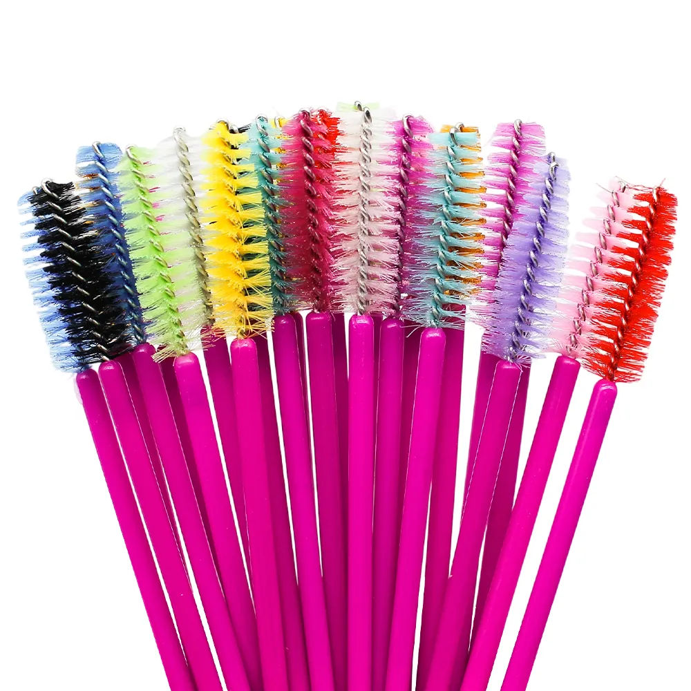 50 τμχ Βούρτσες Βλεφαρίδων μιας χρήσης Extension Rose Red Brush Brush Mascara Wand Eye Lashes Σετ καλλυντικών εργαλείων μακιγιάζ Beauty — image 2