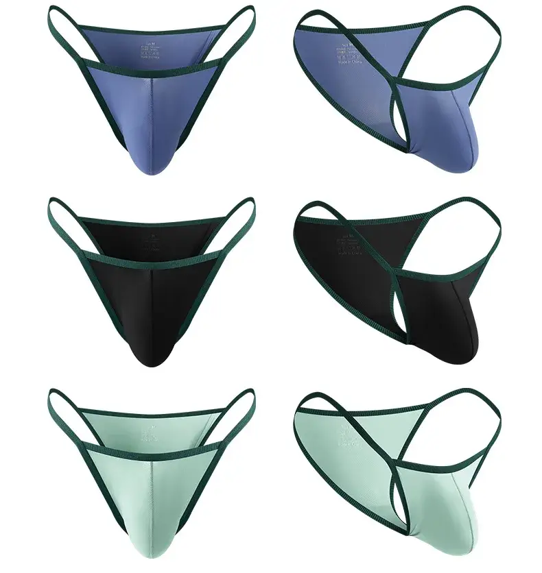 Men's Underwear Low-waist Ice Silk Briefs Breathable Soft Panties — image 12