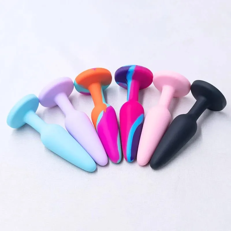 Silicone Anal Plug for Woman 3 Sizes Butt Plug Crystal Base Sex Toys Anal Toys Sex Stopper Adult Toys Anal Trainer for Couples
