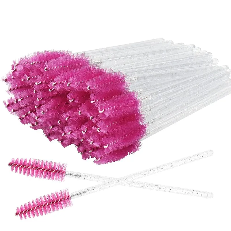 Pincéis cosméticos para maquiagem de cílios, 50 peças, descartáveis, cristal branco, varinhas de rímel, ferramentas de extensão de cílios — image 12