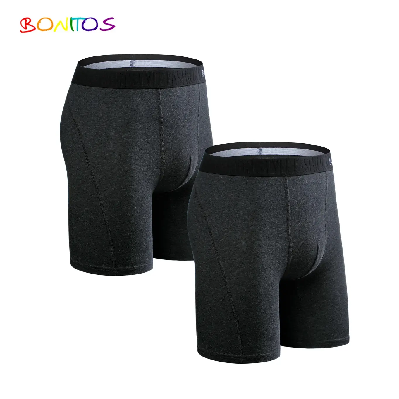 2 pz Confezione Gamba Lunga Boxer da Uomo Mutandine Kit Homme Mutande Boxer Slip Intimo per Uomo Cotone Maschile Sexy Set Box Palestra — image 6
