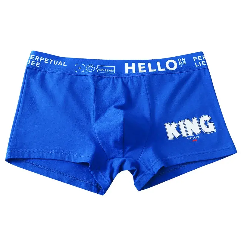 [Bloom the love] Marca KING Boxer in cotone traspirante Intimo da uomo Boxershort Mens Boxer Uomo Cuecas Masculina Taglia M-3XL XS601