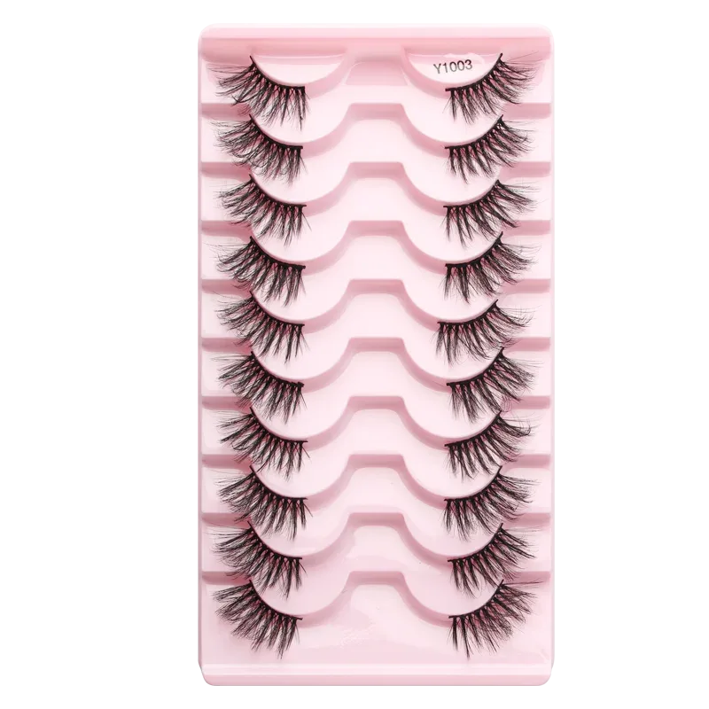 Half EyeLashes Φυσικές χνουδωτές ψεύτικες βλεφαρίδες Cat Eye Lash 3D Faux Mink Lashes Εργαλείο μακιγιάζ για επέκταση βλεφαρίδων με φτερωτές — image 15