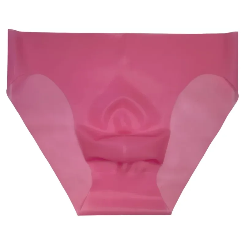 Latex Underwear Transparent Briefs Men's Rubber Convex Pouch Underpants Shiny Male Erotic Lingerie Triangle Panties Slip Homme