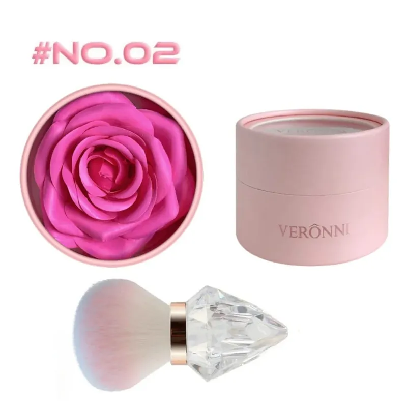 Σετ βούρτσας 4-χρωμάτων με ρουζ και highlighter – Diffused Watercolor Flush Cloud Skin Natural Glow Buildable Soft Texture Spring