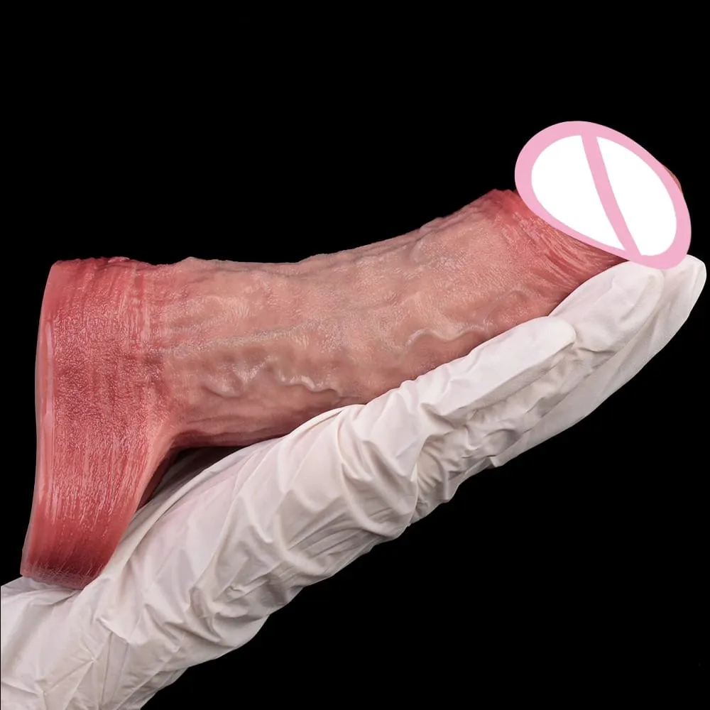 Wireless Control Realistic Hollow Dildo Soft Silicone Penis Sleeve Condom Male Dick Enhancer Delay Ejaculation Sex Toys — image 4