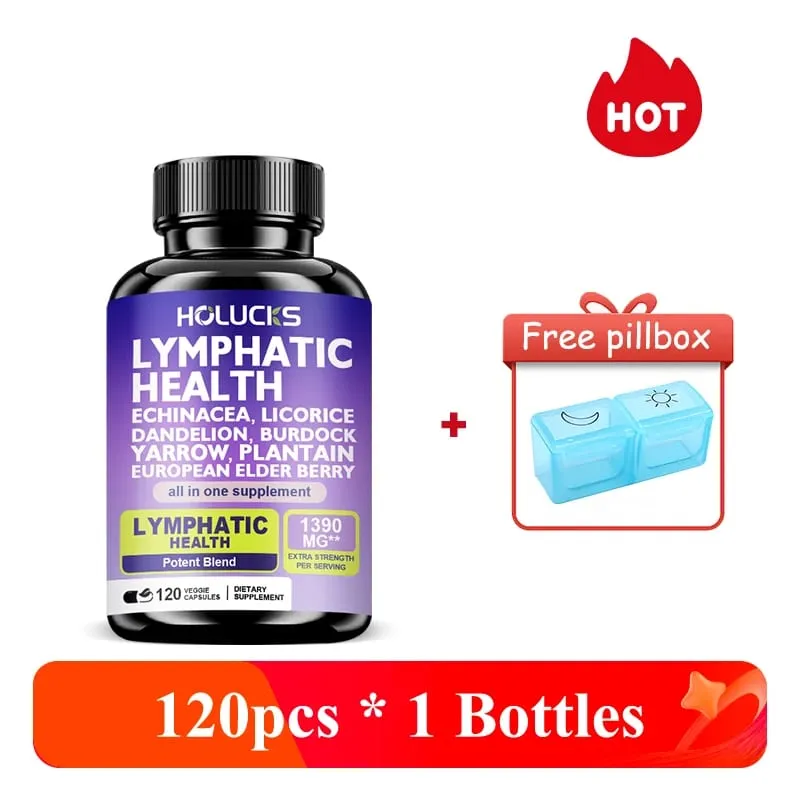 Complete Lymphatic Health 1300mg Supplement Support Lipedema Hormone Balance & Natural Detox Clear Skin Overall Vitality