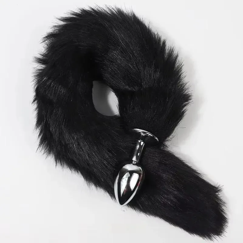 Cheap Anal Plug Metal Sexy Foxtail Anal Plug Role-play Sex Toy Male and Female Anal Plug Adult Game Couple Toys Sex Toys — image 1