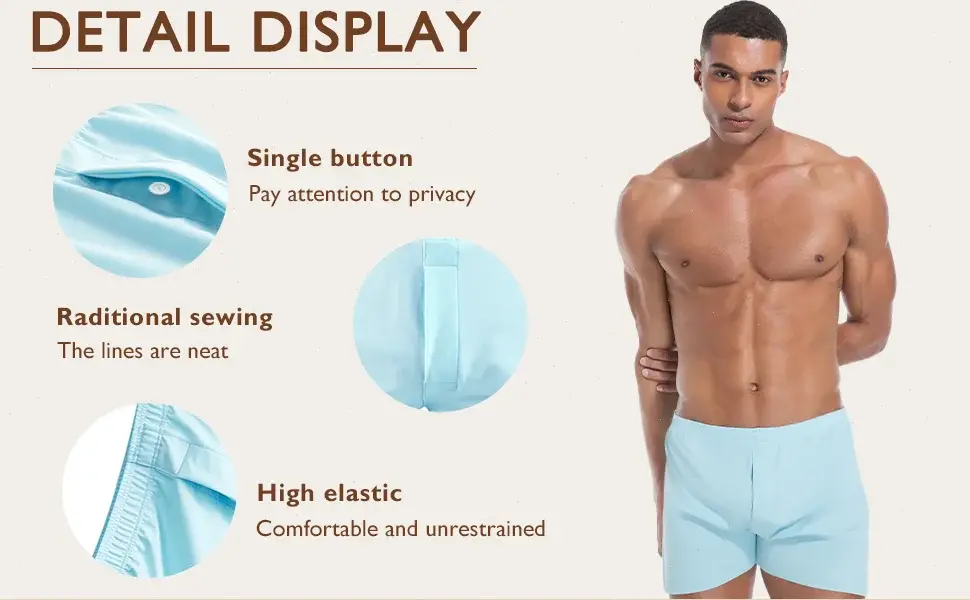 Men's Ice Silk Boxers Shorts Large Size Underwear Man Mid Waist Loose Arrow Pants Boy Home Pajamas Underpants Breathable Panties — image 4