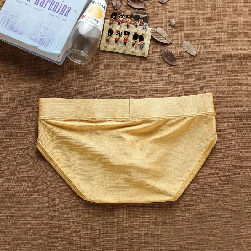 2025Simple, solid color, fashionable, men's low-rise nylon brushed bright briefs AD3-M257 — image 14