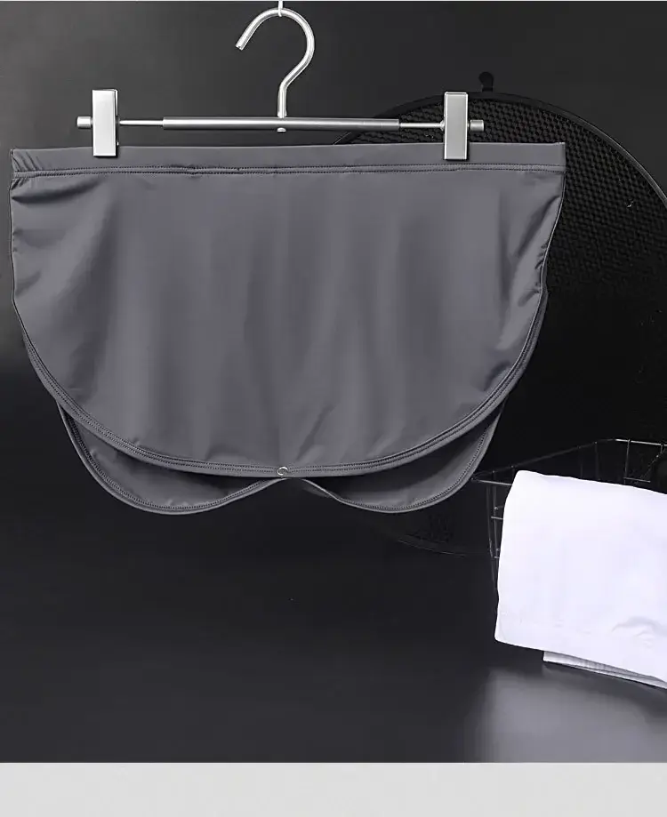 Men's Ice Silk Boxer Shorts Low Waist Breathable Underwear with Detachable Inner Lining Moisture Wicking Summer Panties — image 9