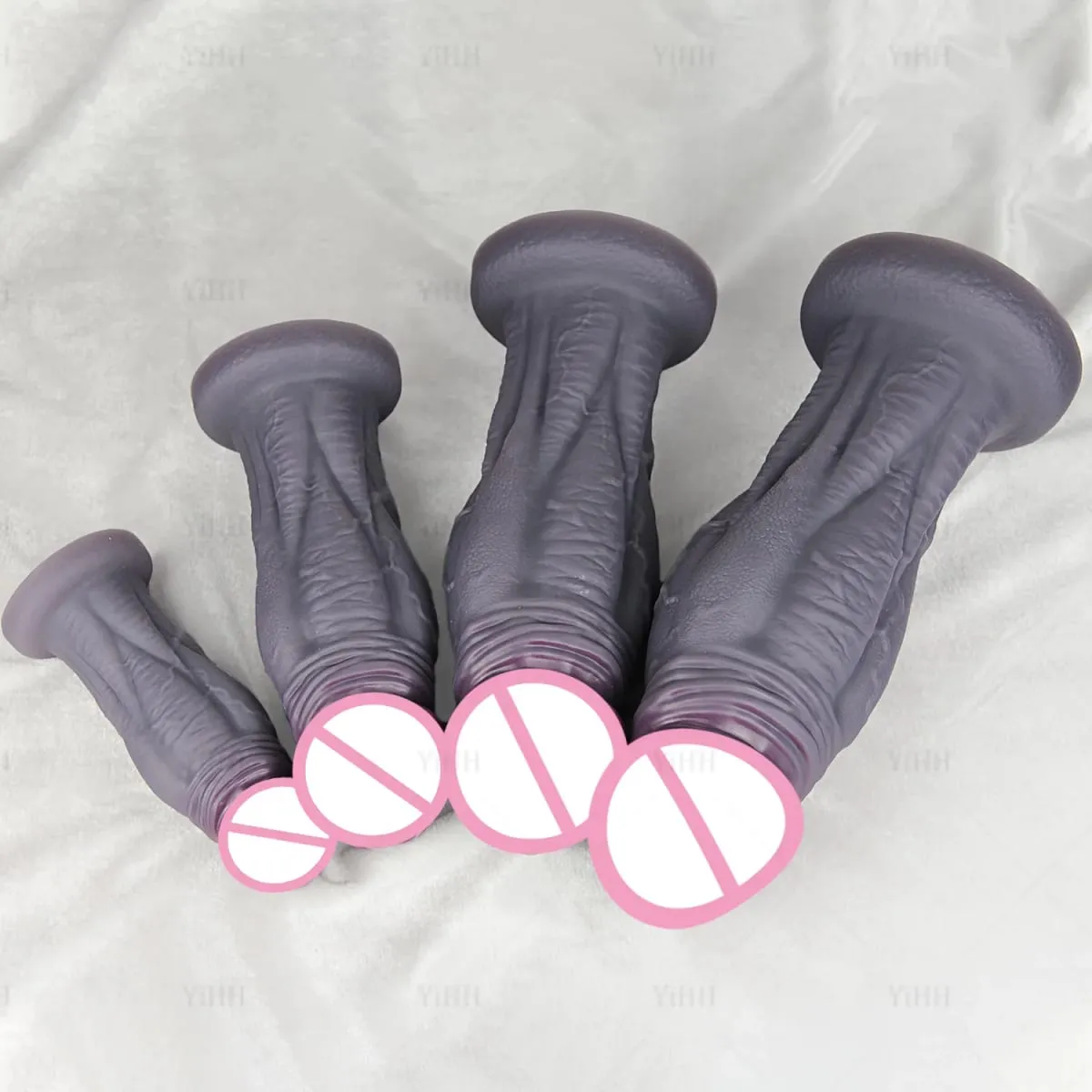 Τεράστιο πρωκτικό Dildo Buttplug Αυνανιστής πρωκτού σιλικόνης με 4 μεγέθη Big Dick Prostate Massager Spot Stimulation Sex Toys 18+ — image 6