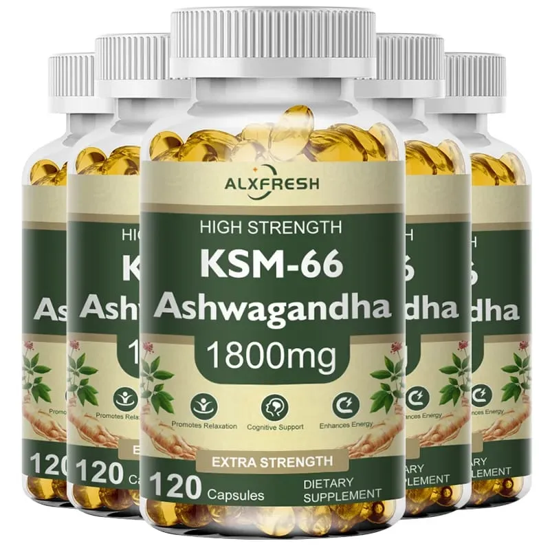 Ashwagandha Capsules for Stress Relief Focus Brain Energy Support Sleep Health Supplement — image 9