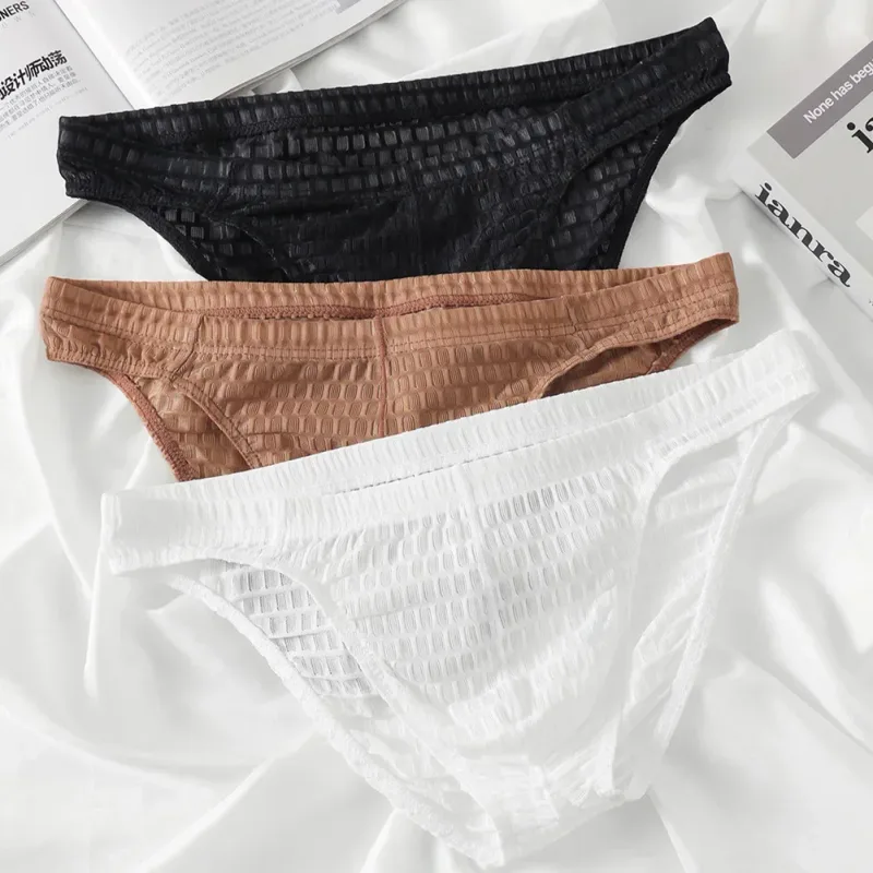 Men's Breathable See Through Underwear Briefs With Low-Waist Design And U Convex Pouch For Support And Comfort — image 2